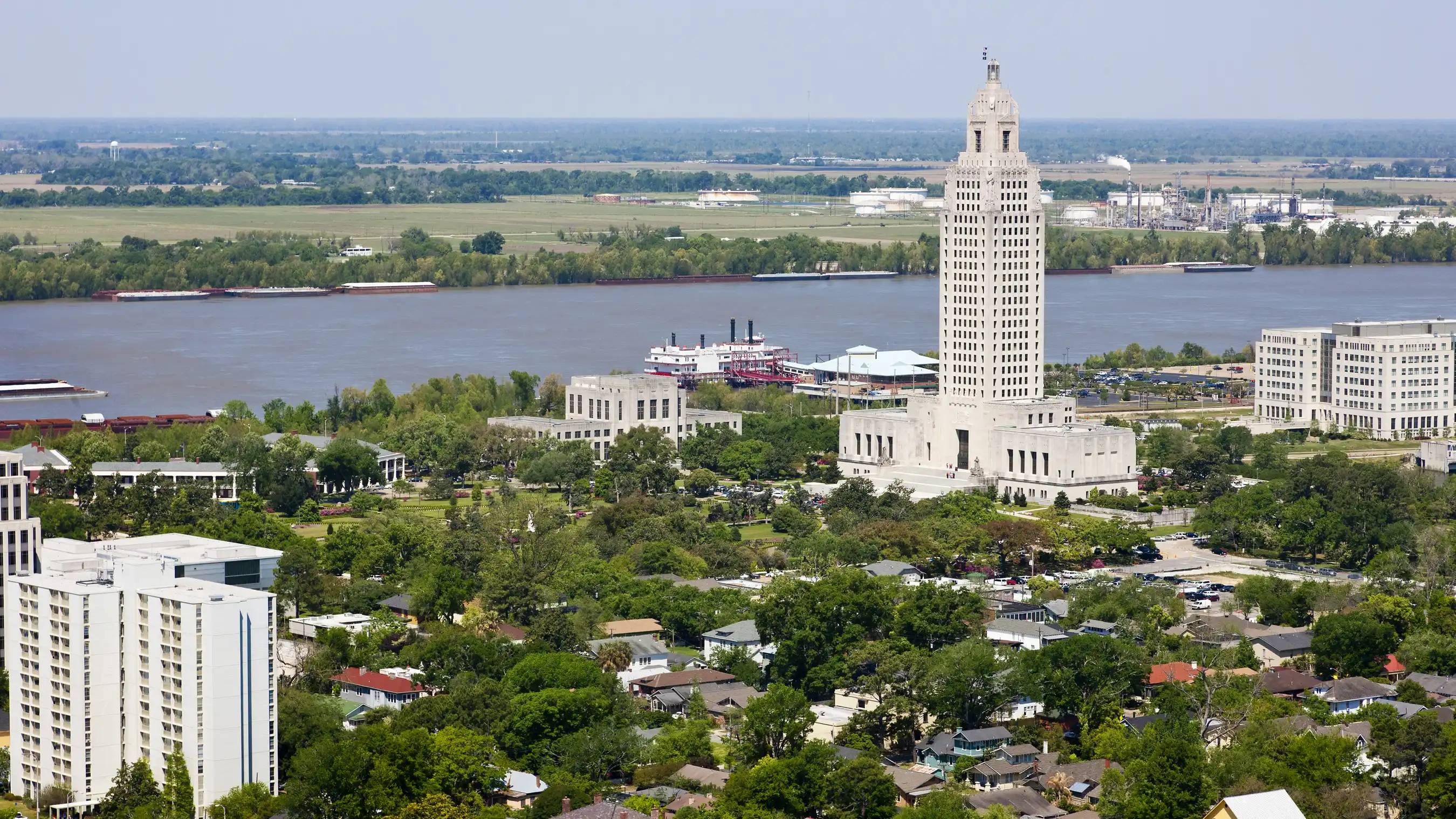 Aerial view of Baton Rouge, Louisiana